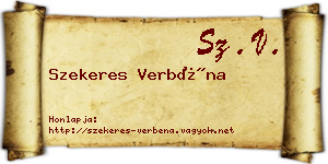 Szekeres Verbéna névjegykártya